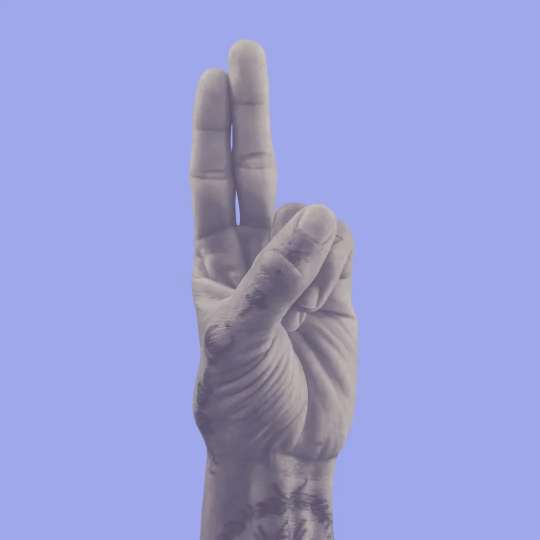 Hands held in a Kundalini mudra